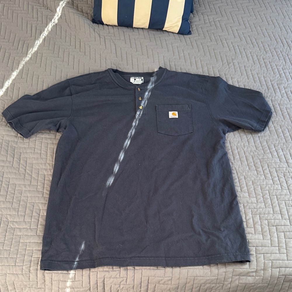 Carhartt Men's Dark Blue Henley Tee